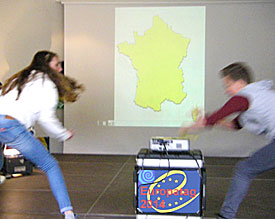 Schnelligkeit gefragt: Beim Europaquiz gilt es, Lnder der Eurpischen Union an ihren Umrissen zu erkennen 