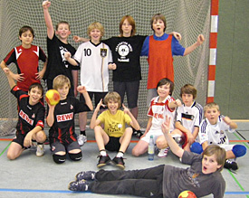 Gute Laune der Niederlage zum Trotz: Das EMG-Team zeigt sich bei der Handball-Kreismeisterschaft als guter Verlierer 