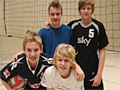 Die EMG-Volleyballer Nico, Janek, Daniel und Norbert ließen beim Kreisentscheid in Brühl nichts anbrennen 